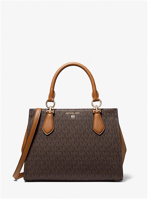 michael kors valerie medium logo satchel|michael kors medium marilyn satchel.